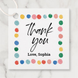 Etiquetas Para Recuerdos Fiesta de cumpleaños de Art Painting Gracias a Fav