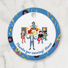 Etiquetas Para Recuerdos Fiesta de cumpleaños de banda de Chica estrella de