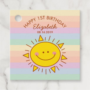 Etiquetas Para Recuerdos Fiesta de cumpleaños de bebé de pequeño sol
