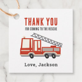 Etiquetas Para Recuerdos Fiesta de cumpleaños de bomberos gracias