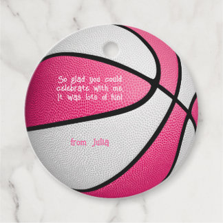 Etiquetas Para Recuerdos fiesta de cumpleaños de chicas de baloncesto blanc