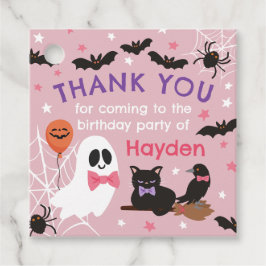 Etiquetas Para Recuerdos Fiesta de cumpleaños de Halloween con fantasma ros