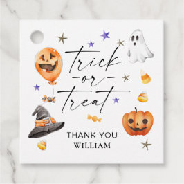 Etiquetas Para Recuerdos Fiesta de cumpleaños de Halloween con trucos o tru