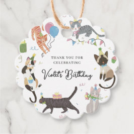 Etiquetas Para Recuerdos Fiesta de cumpleaños de la función Cat-tastic Purr