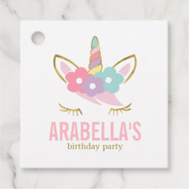 Etiquetas Para Recuerdos Fiesta de cumpleaños de las niñas de Cute Unicorn