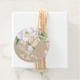 Etiquetas Para Recuerdos Fiesta de cumpleaños de Luxury Champagne Gracias