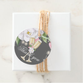 Etiquetas Para Recuerdos Fiesta de cumpleaños de Luxury Champagne Gracias