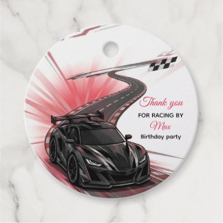 Etiquetas Para Recuerdos Fiesta de cumpleaños de niños de carreras de autos