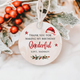 Etiquetas Para Recuerdos Fiesta de cumpleaños de Santa Hat navidades