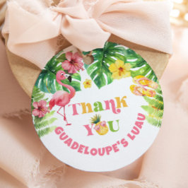 Etiquetas Para Recuerdos Fiesta de cumpleaños de verano chica Aloha Luau Tr