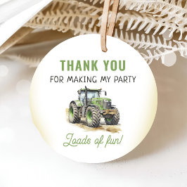 Etiquetas Para Recuerdos Fiesta de cumpleaños de Watercolor Tractor