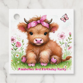 Etiquetas Para Recuerdos Fiesta de cumpleaños del Chica de mariposa de vaca