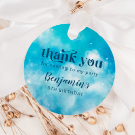 Etiquetas Para Recuerdos Fiesta de cumpleaños del cielo azul