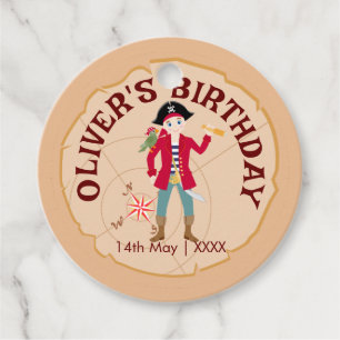 Etiquetas Para Recuerdos Fiesta de cumpleaños del mapa del tesoro de Pirate