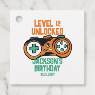 Etiquetas Para Recuerdos Fiesta de cumpleaños del nivel de juego de jugador