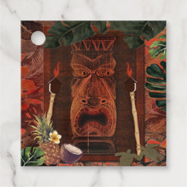 Etiquetas Para Recuerdos Fiesta de Cumpleaños Hawaiana Luau Tiki Vintage