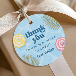 Etiquetas Para Recuerdos Fiesta de Cumpleaños Rosa de la Fiesta en la Pisci