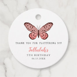 Etiquetas Para Recuerdos Fiesta de cumpleaños sobre el tema de la mariposa