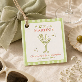 Etiquetas Para Recuerdos Fiesta de Despedida de Soltera Bikinis y Martinis 