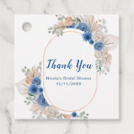 Etiquetas Para Recuerdos Fiesta de Despedida de Soltera Blue Boho Pampas Gr