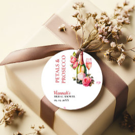 Etiquetas Para Recuerdos Fiesta de Despedida de Soltera con Pétalos y Prose