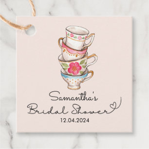 Etiquetas Para Recuerdos Fiesta de Despedida de Soltera con Té de Té con Ru