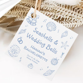 Etiquetas Para Recuerdos Fiesta de Despedida de Soltera Conchas Marinas