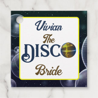 Etiquetas Para Recuerdos Fiesta de Despedida de Soltera Disco Retro Persona
