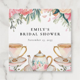 Etiquetas Para Recuerdos Fiesta de Despedida de Soltera Elegante de Té Flor