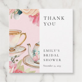 Etiquetas Para Recuerdos Fiesta de Despedida de Soltera Elegante de Té Flor