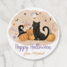 Etiquetas Para Recuerdos Fiesta de Halloween Calabaza 