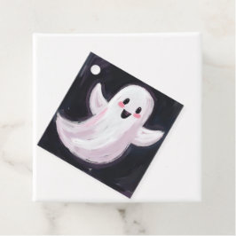 Etiquetas Para Recuerdos Fiesta de Halloween Fantasma Blanco Lindo
