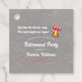 Etiquetas Para Recuerdos Fiesta de Jubilación Bell de Escuela Clásica