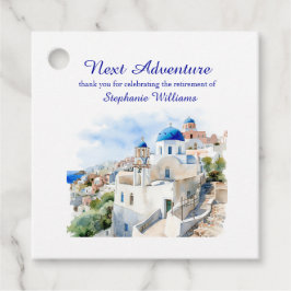 Etiquetas Para Recuerdos Fiesta de Jubilación de la Isla de Grecia de desti