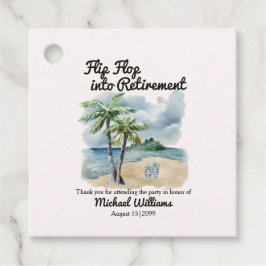 Etiquetas Para Recuerdos Fiesta de Jubilación de Volteado Temático de la Pl