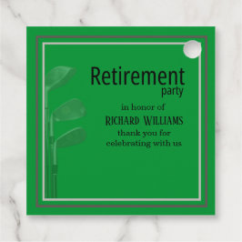 Etiquetas Para Recuerdos Fiesta de Jubilación Golf Moderno Corporativo Negr