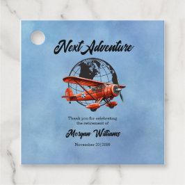 Etiquetas Para Recuerdos Fiesta de Jubilación Próximo Avión de Viaje de Ave