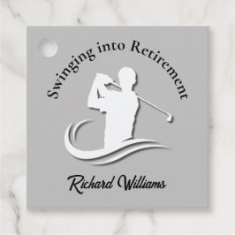 Etiquetas Para Recuerdos Fiesta de Jugador de Golf Moderno jubilado