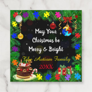 Etiquetas Para Recuerdos Fiesta de Navidades de autismo