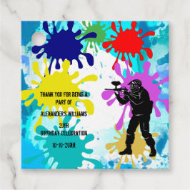 Etiquetas Para Recuerdos Fiesta de Paintball