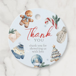 Etiquetas Para Recuerdos Fiesta de primer cumpleaños de Watercolor Winter p