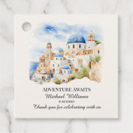 Etiquetas Para Recuerdos Fiesta de retiro Colorful Greece Village Hill