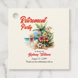 Etiquetas Para Recuerdos Fiesta de retiro femenina en playa de Aloha