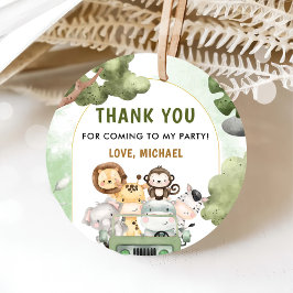 Etiquetas Para Recuerdos Fiesta de Safari de la Selva Animales Primer Cumpl