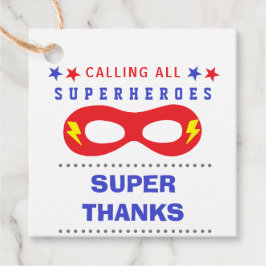 Etiquetas Para Recuerdos Fiesta de Superhéroes Super gracias