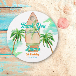 Etiquetas Para Recuerdos Fiesta de surf gracias por favorecerte la playa de