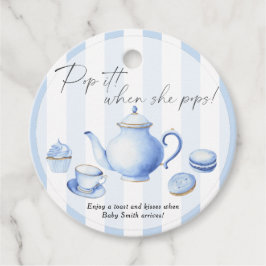 Etiquetas Para Recuerdos Fiesta de té Ducha bebé - ¡Pop! ¡Cuando ella apare