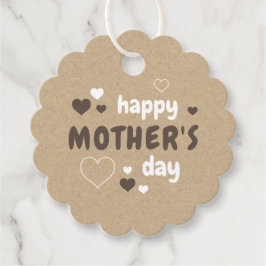 Etiquetas Para Recuerdos Fiesta del Día de la Madre Artesanía Rustica CC110