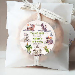 Etiquetas Para Recuerdos Fiesta del primer cumpleaños de Cute Dragon