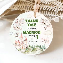 Etiquetas Para Recuerdos Fiesta del primer cumpleaños de Cute Dragon